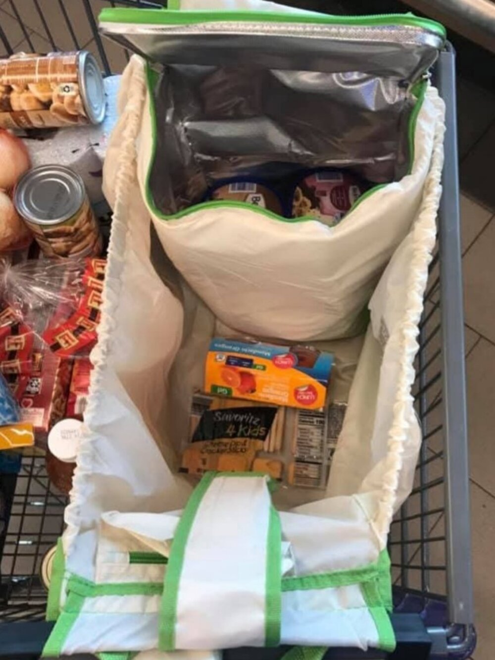 ALDI Reusable Tote Bag with Pink & Turquoise Ice Cream Design - Picture 15 of 15